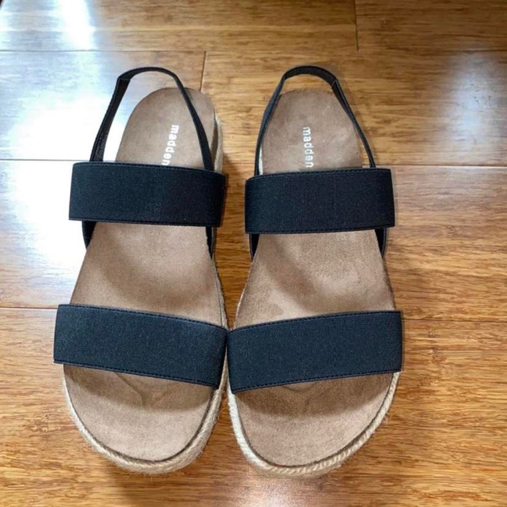 Steve Madden Black Platform Sandals
